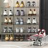 Portable Shoe Storage Containers Practical Clear Shoe Storage Boxes Stackable Design Case for Entryway or Closet