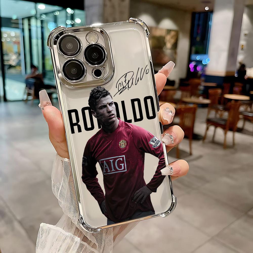 Famous Football Players C-CR7 Plating Phone Case For Samsung S26 S25 S24 S23 S22 S21 S20 FE Note20 Edge Plus Ultra 4G 5G Anti