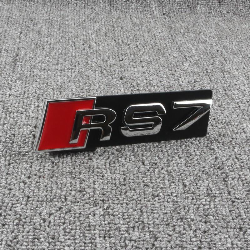 Car Honeycomb Grille Emblem Sticker Car Displacement Badge For 22 A3 A4 A6 Q5 A5 A1 Q3 Q7 A7 TT Q2 SQ5 RSQ3 RSQ8 S3 S4 RS5 RS6