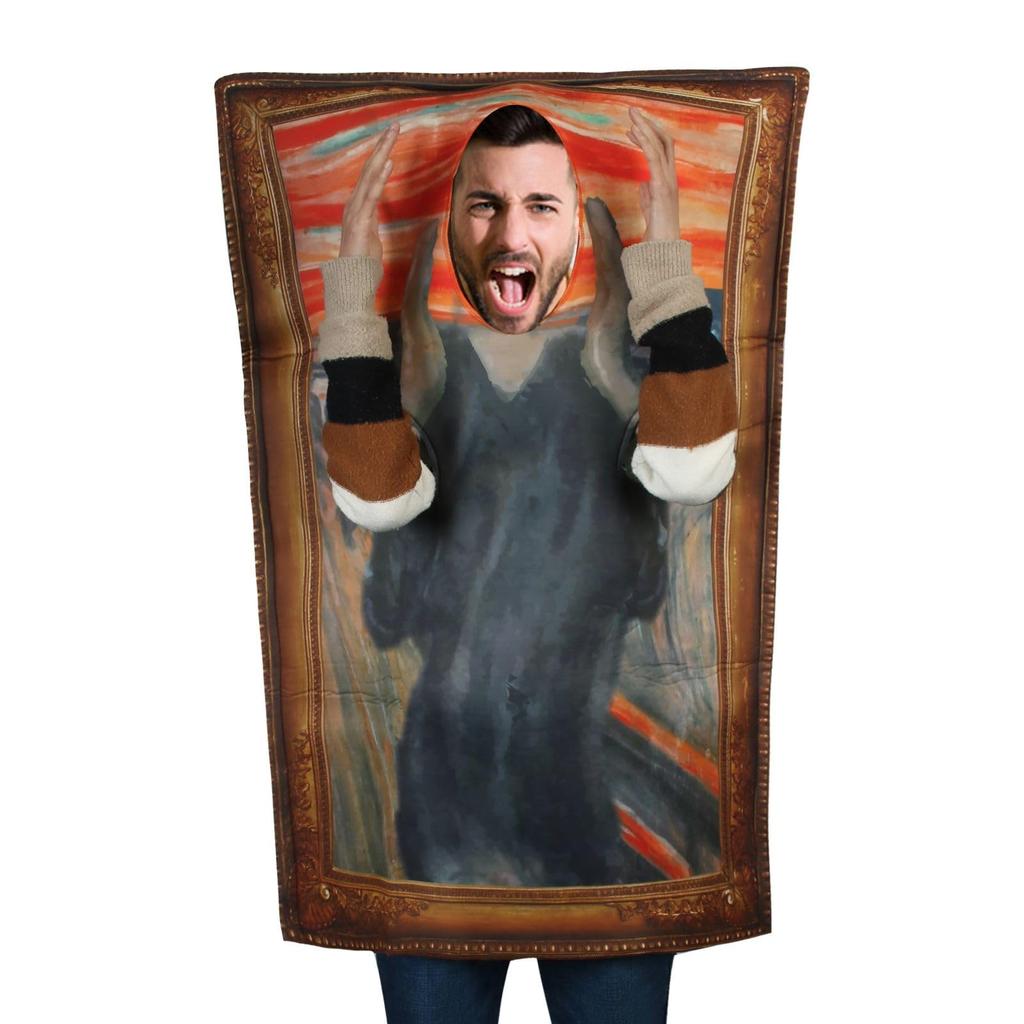 Funny Cosplay Painting Funny Painting Frame Halloween Mona Lisa Munch The [CAWKAY] Costume, Costume, Costume, (Munch's Scream)