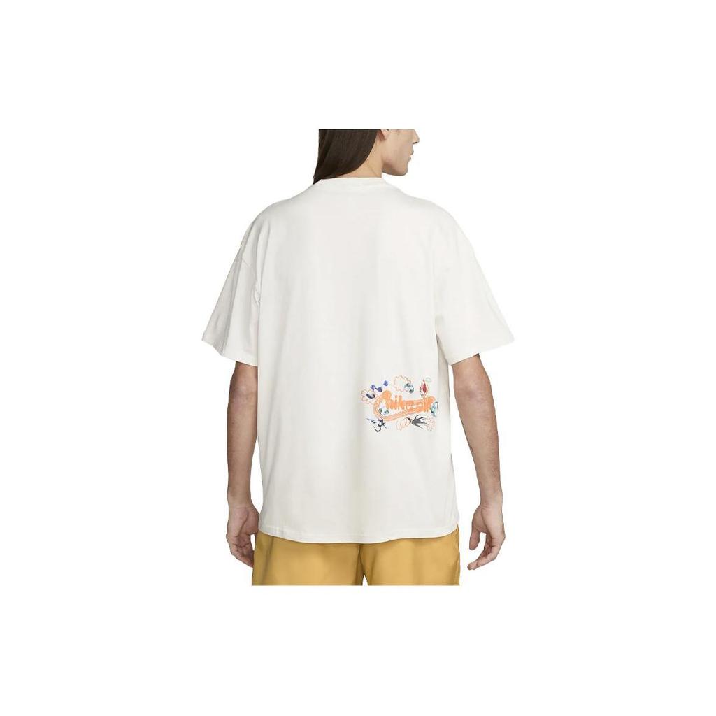 Nike T Shirts Men's White Crew Neck Moderate Straight Fit DZ2836-030