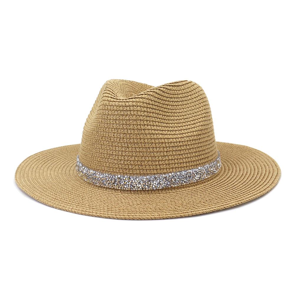 White Women Sun Hat Summer Wide Brim StrawTravel Beach Hats Big Size 60CM New Jazz Trilby Cap Chapeu Feminino Praia