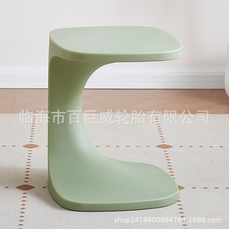 Plastic American Bedside Table Creamy Minimalist Coffee Table Water-Fill Balcony Side Stand Space-Saving Corner Table