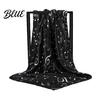 Hair Tie for Ponytail Women Satin Square Scarf 35"x35" Large Musical Note Printed Print Shawl Neck Silky Neckerchief Wrap Multifunctional Headscarf
