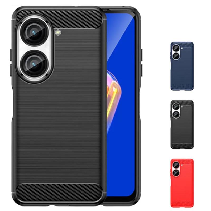 For Asus Zenfone 10 Case Cover For Asus Zenfone 9 Cover Phone Bumper Shockproof TPU Carbon Fiber Case For Asus Zenfone 9 Fundas