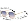 Vintage Square Sunglasses Men New Fashion Metal Rim Multi-color Decor Shades Women Trendy Luxury Brand Design Sun Glasses