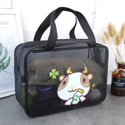 Transparent Mesh Cosmetic Bag Wash Bag Portable Men's Travel Shower Bag Portable Bathroom Cosmetic Storage Bag Bath Pocket Bag