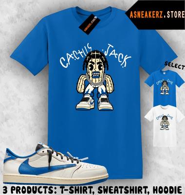 Koszulka Pasująca do AJ 1 Low Fragment Travis Scott Dopasowana do Butów Cactus Jack Toon