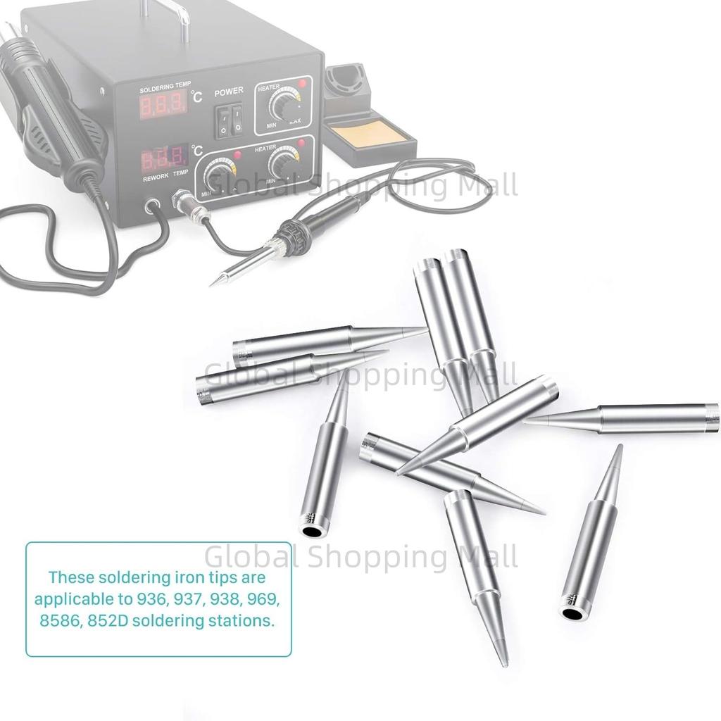 5PCS Soldering Iron Tips 900M-T Solder Tip Replacement Solder Welding Replacement Tip Kit Use Lead-Free Welding Tips Head