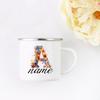 Personalisierte Blumige Initialen Namensbecher Benutzerdefinierter Name Tee Kaffee Heiße Schokolade Tasse Braut Brautjungfer Muttertag Geschenk für Sie