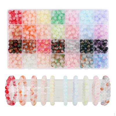 8mm Glass Beads for Jewelry Making DIY Crafts Lightweight Beaded Handicraft Portable Fashion