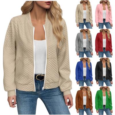 Women S Loose Casual Zip Up Jacket For Everyday Use