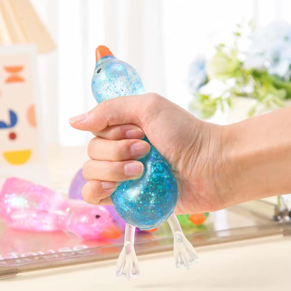 Roasted Glittering Maltose Squishy Duck Cute Stress Relief Squeeze Soft Slow Rising Funny Fidget Kids Adults Birthday Party Gift