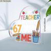 2D Flat, Humorous "My Teacher Survived 67 Days of Me" Acrylic Teacher Appreciation Gift Desktop Decoration Plaque, Suitable for wall Decoration, porch
