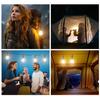 Tent Lamp Portable LED Camping Light Super Bright Flicker Free Waterproof Rechargeable Emergency Light Bulb Solar Lantern