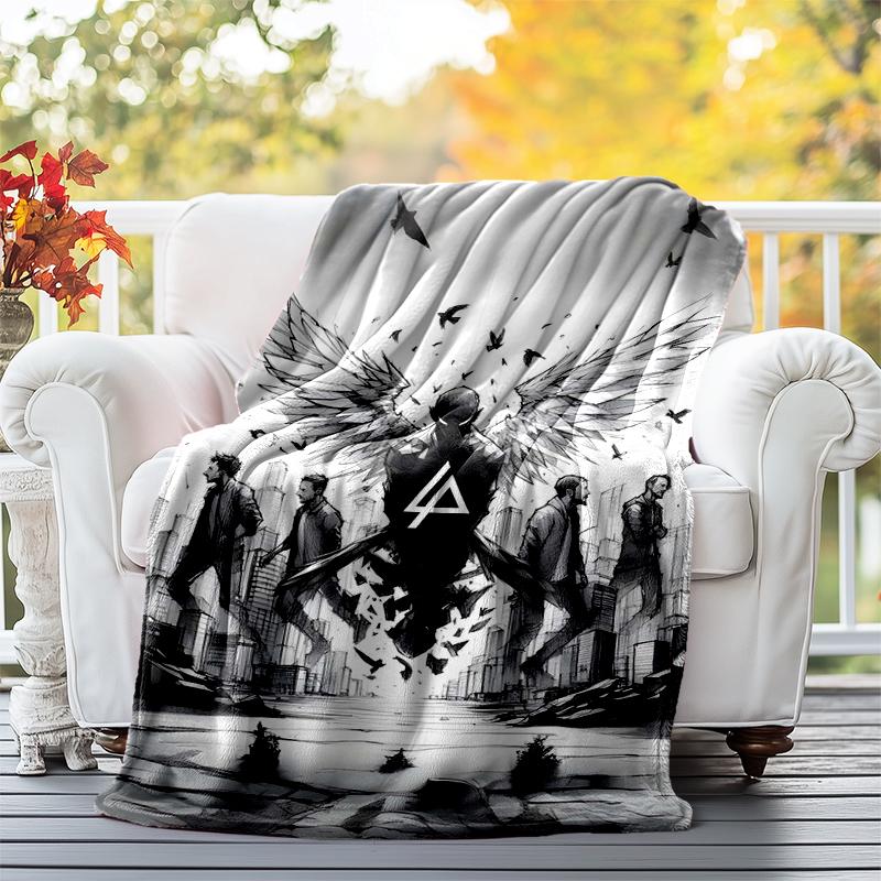 Linkin Park Flannel Blanket Soft All-Season Throw, Design for Camping, Car Travel, Hiking Sofa, Bed, Office Perfect Gift for Parties