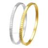 High-End Titanium Steel Geometric Bangle for Women - Light Luxury Stainless Steel Bracelet