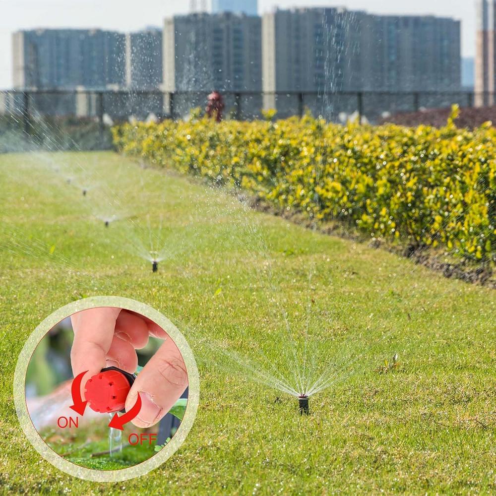 8-Loch-Bewässerungstropfer, einstellbar, Sprinkler-Emitter, Tropf-Mikro-Tropfbewässerungssprinkler für Bewässerungssystem
