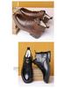 Men's Retro Leather Ankle Boots - Autumn/Winter British Style, High Top Lace-up.