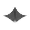 Carbon Fiber Car Hatchback Tail Wing Rear Bumper Trim Lip Spoiler Triangle Panel Decoration Sticker For Mazda 3 Axela 2014-2017