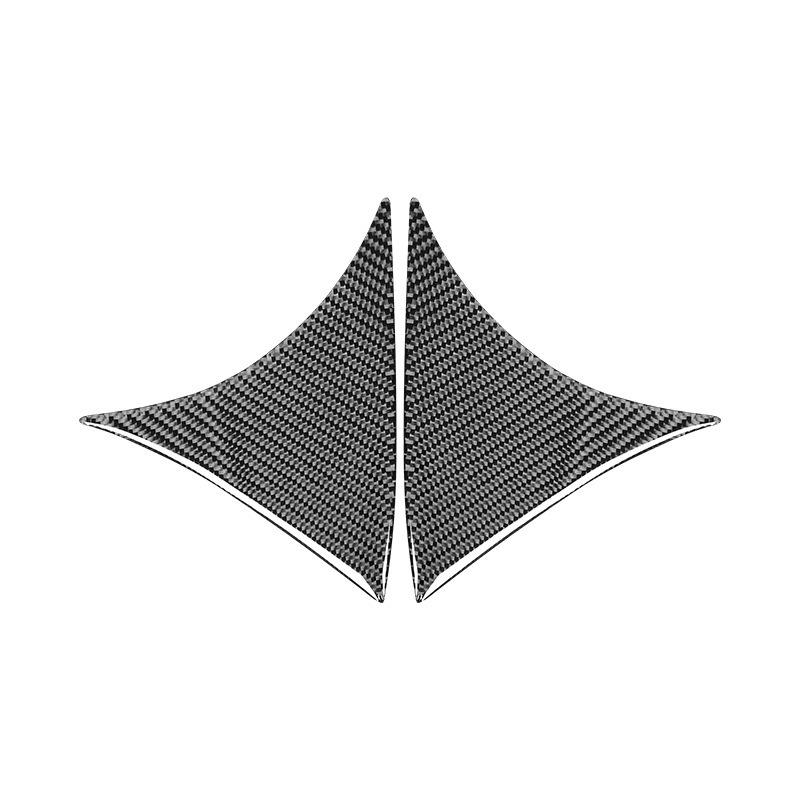 Carbon Fiber Car Hatchback Tail Wing Rear Bumper Trim Lip Spoiler Triangle Panel Decoration Sticker For Mazda 3 Axela 2014-2017
