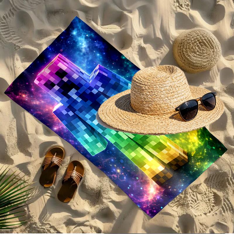 Gamer Print Beach Towel Design, Soft, Lightweight. for Home Bathroom, Spa, Pool, Yoga, Surfing, Camping, Gift for Family, Friend
