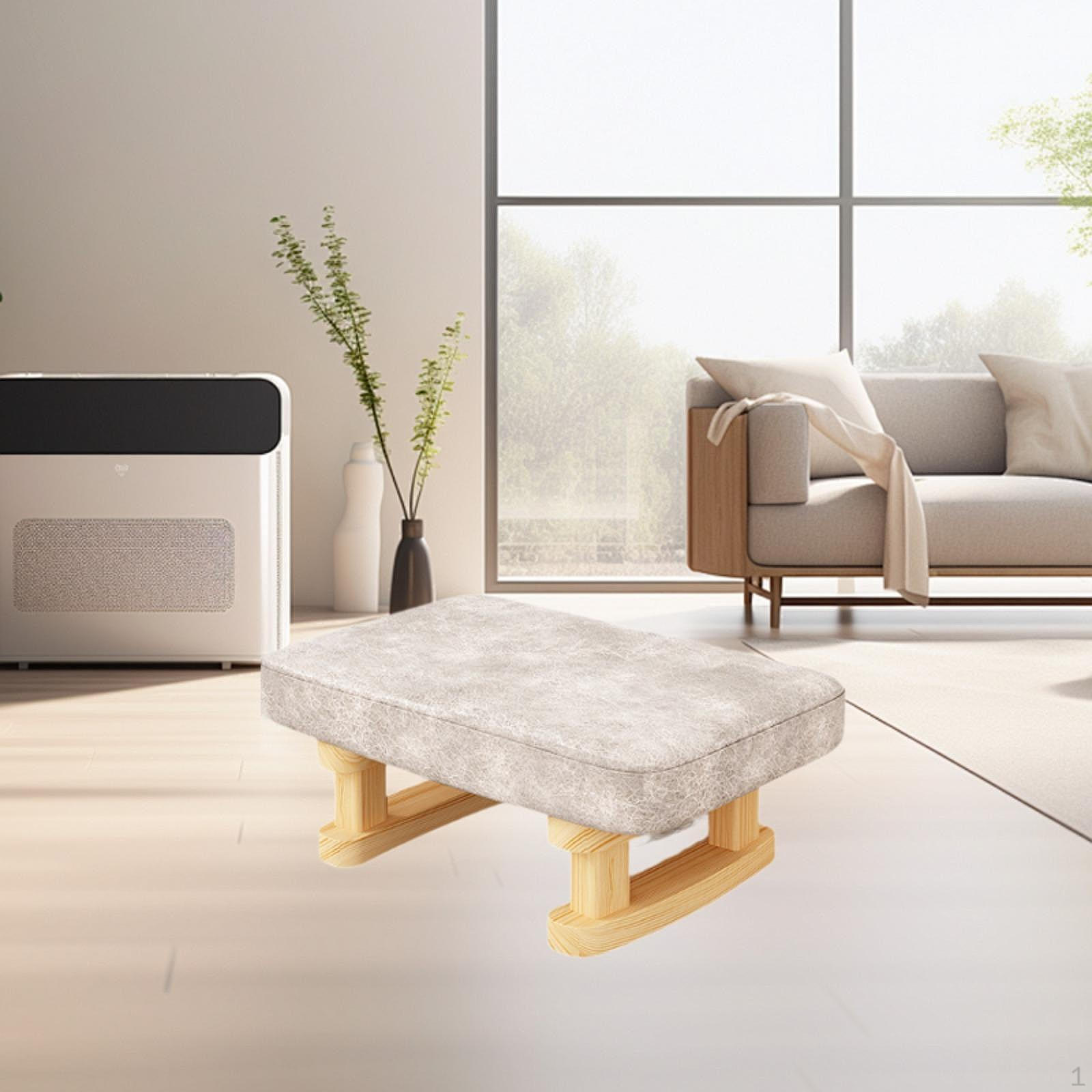 

Ergonomic Wooden Leg Footrest for Home Office Comfort бежевий