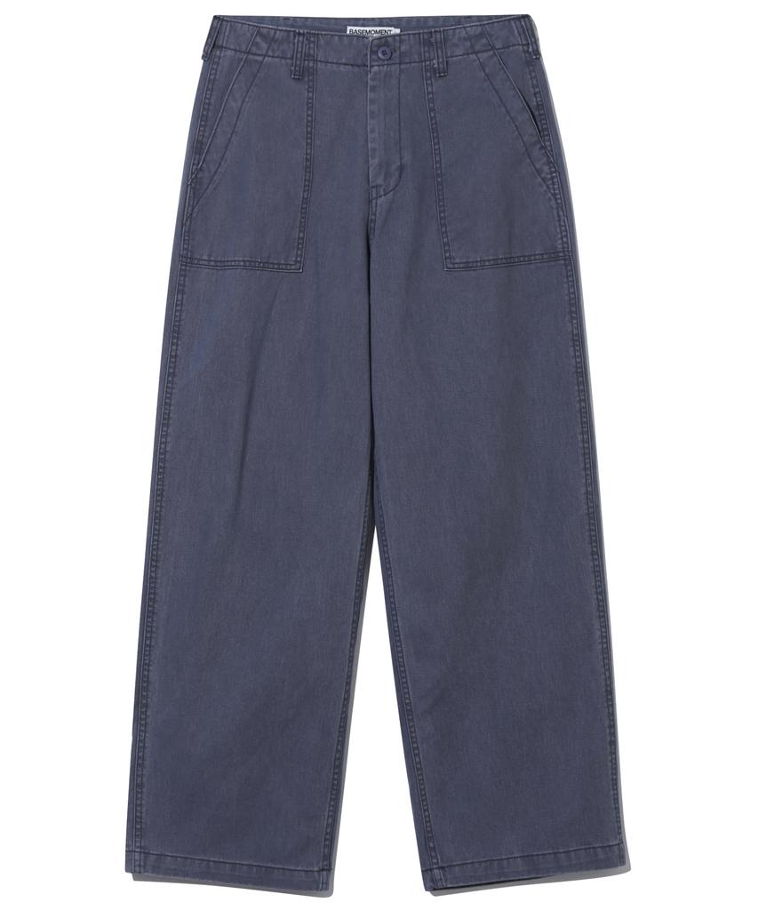BASEMOMENT Washed Fatigue Work Pants Slate Blue