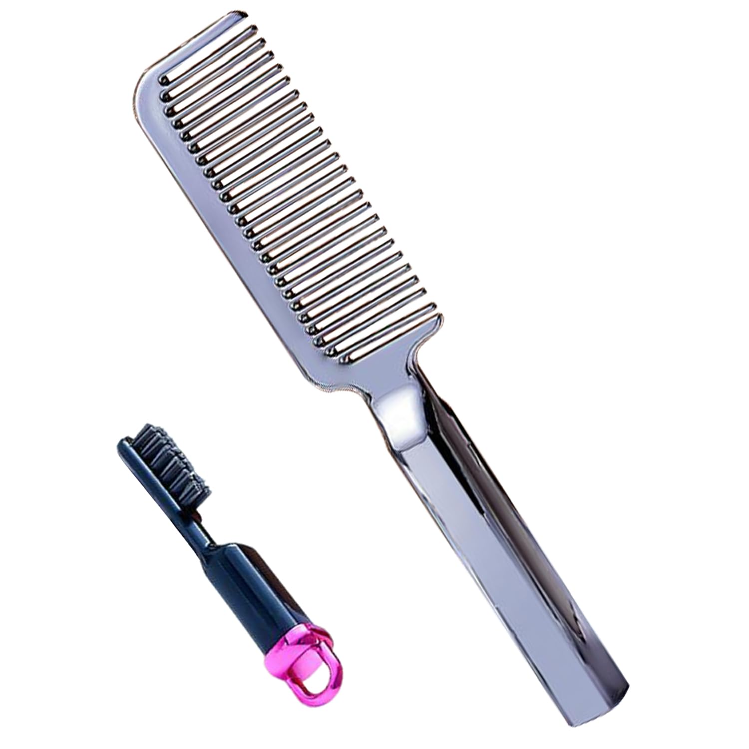 

VELAJA Comb Hair Brush Hair Care Comb Heat Resistant Design with Cleaning Brush for Smooth Detangles Suitable for Wet and Dry Silver Hair, Hair, Hair,