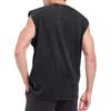 Urban Men's Distressed Washed Streetwear Sleeveless Vest