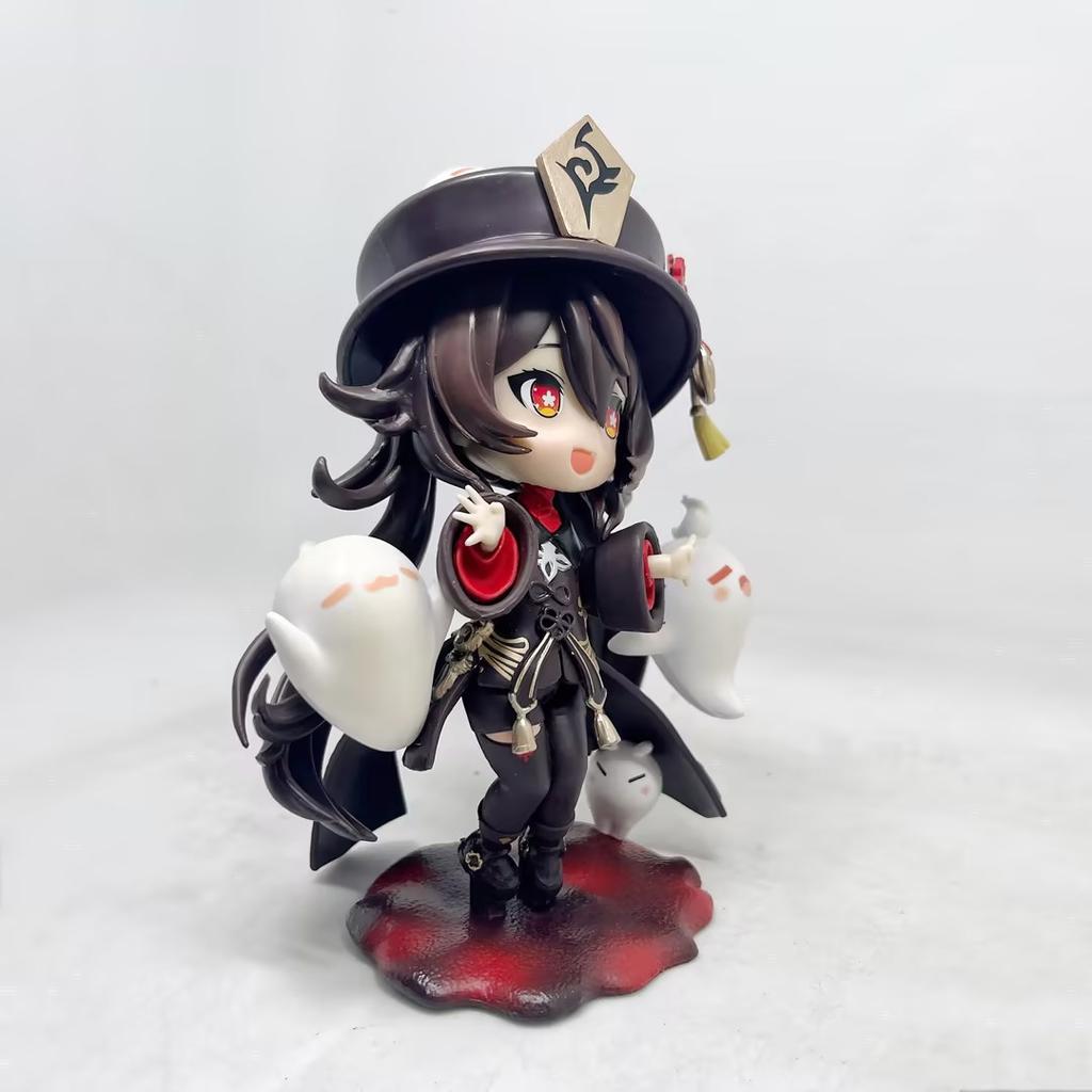 17cm Genshin Impact Anime Game Hu Tao & Ganyu Figure - Kawaii PVC Action Figurine Collection Model Toy Gift - Beautiful Girl Sta
