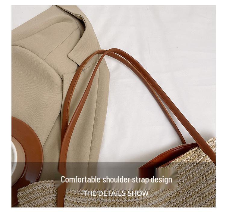 Women's Large-Capacity Straw Tote Bag - 2024 Summer Beach Style