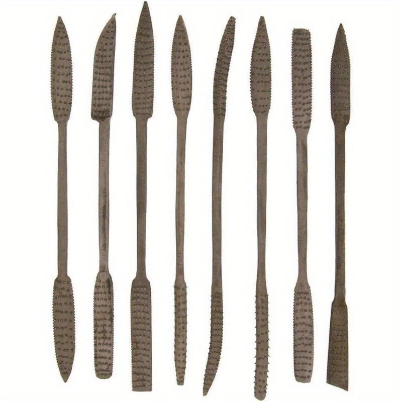 8Pcs/Set Heavy Wood Rasp Riffler File Set - Assorted Files for Rasp Cuts - Wood Shaping Tool