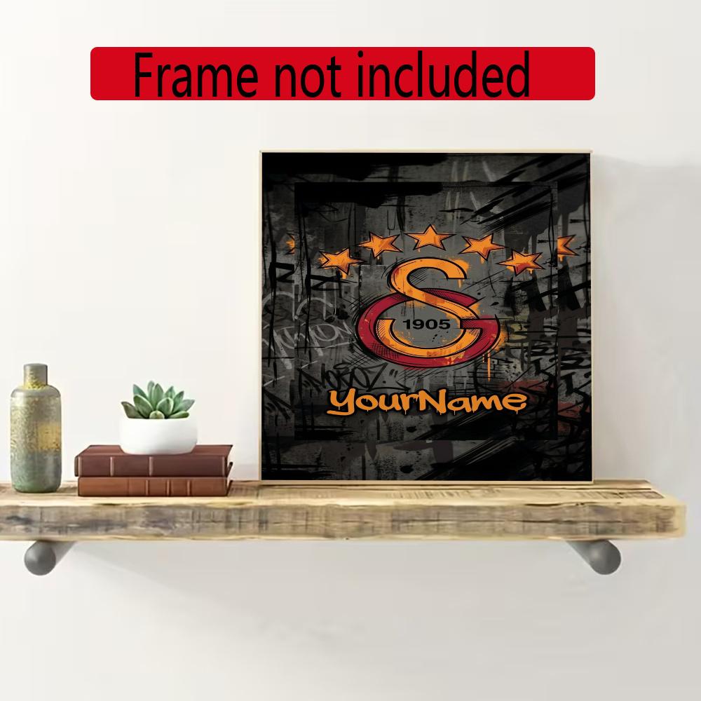Galatasaray Personalized Name Round Diamond Painting Kit Diamond Embroidery Painting Rhinestones Mosaic Frameless Handwork Decoration Arts