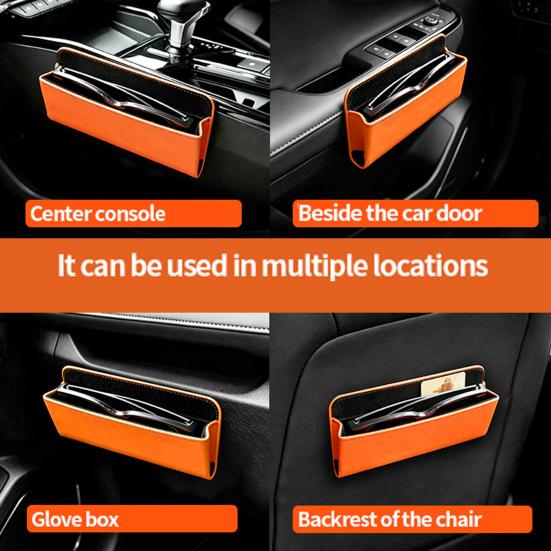 Car Center Console Organizer Faux Leather Car Storage Box for Sunglasses Cards Vehicle Dashboard Tray for Tidying Car Interior Accessory