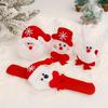 10pcs Christmas Clap Bracelets - Holiday Party Gifts with Various Santa Claus, Snowman, and Reindeer Designs
