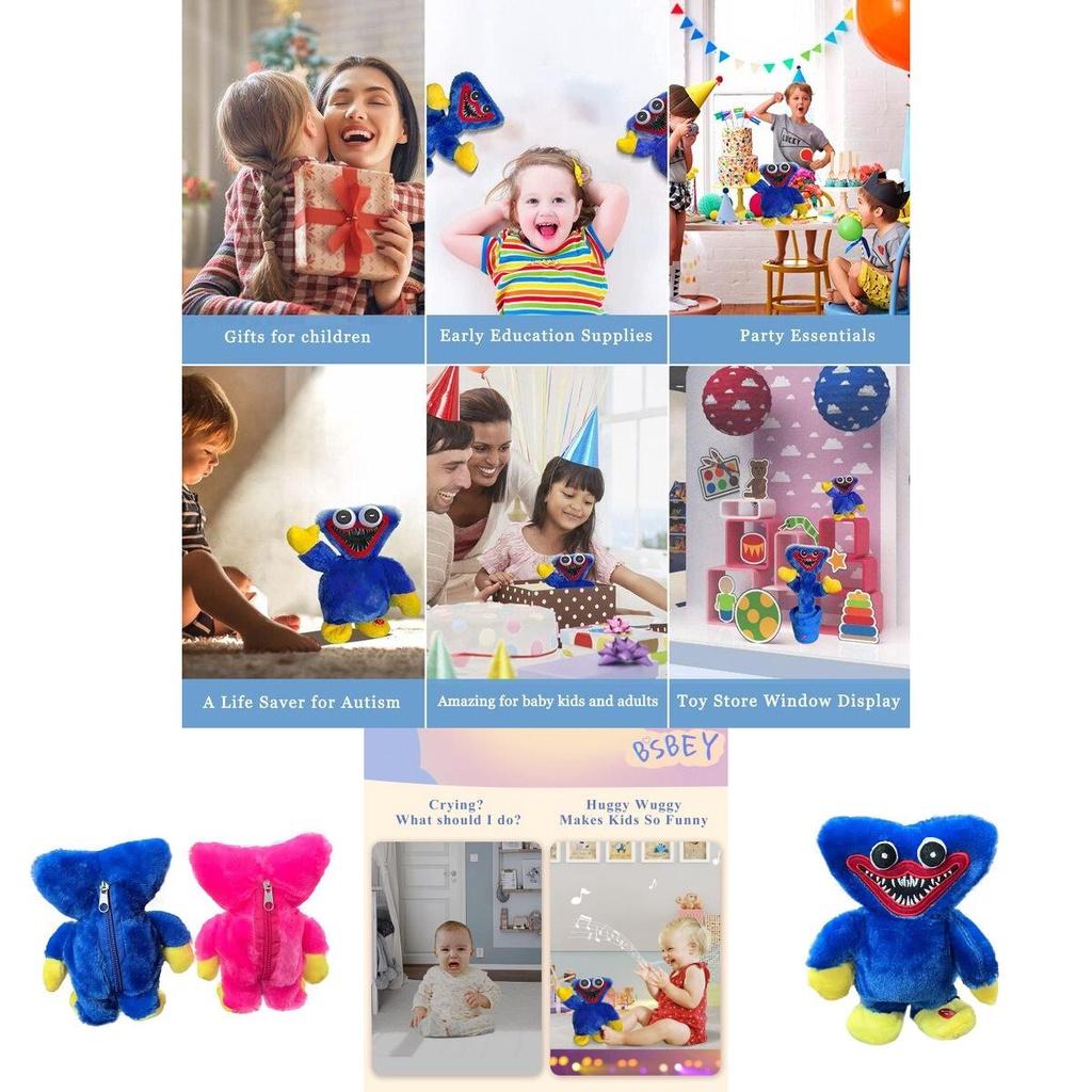 Poppy Playtime Huggy Wuggy Singendes Plüschtier Für Kinder Weiche Und Interaktive Kuscheltierpuppe