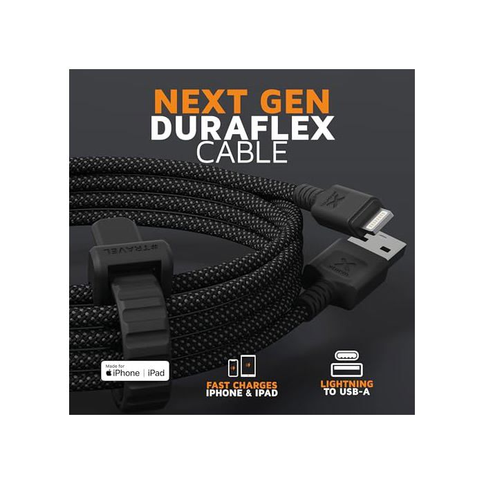 USB kábel na Lightning - Xtorm - 1,5 metra - Čierny - Certifikovaný MFi - Flexibilný a odolný - Kompatibilita s Apple