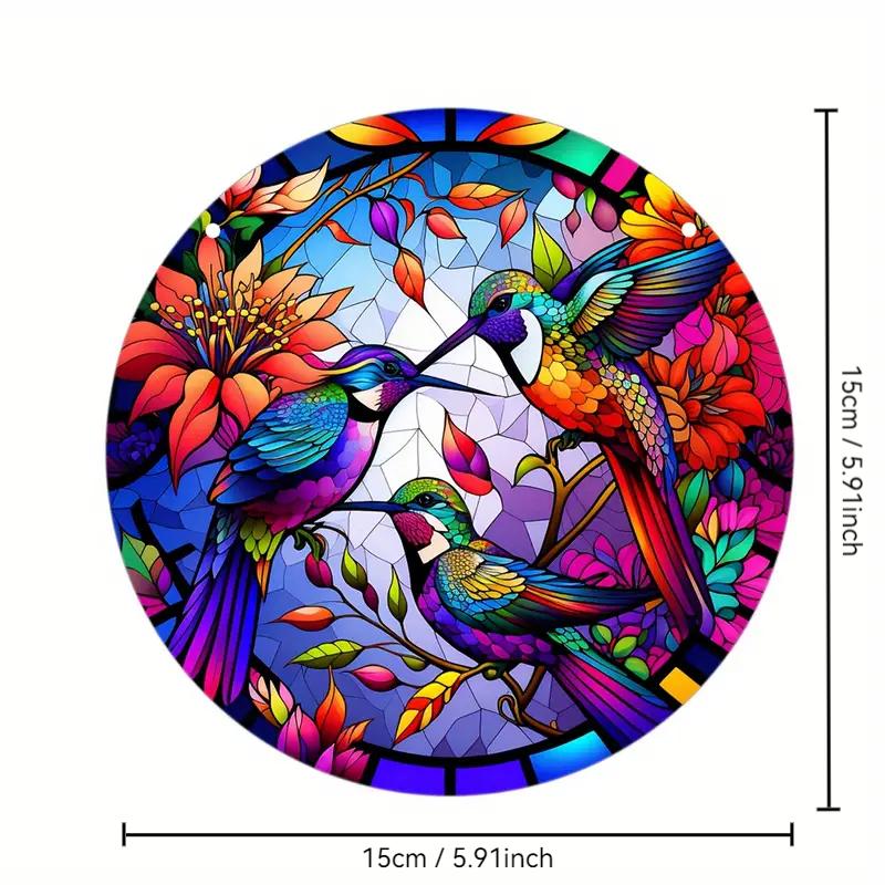 1 Stück Kolibri-Sonnenfänger Fensterhänger, Gartenhof Innen-Außen-Sonnenfänger, Art Deco Heim-Büro Bar Schule