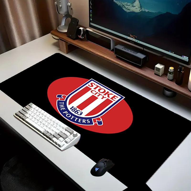 Stoke City Football Club   Mouse Pad Office Desk Mat, Gaming Mouse Pad Mousepad, Keyboard pad,Heavy-Duty Non-Slip Rubber Backing, Gift