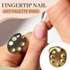 1/5 Pcs Nail Color Palette Nail Art Palette Fingertip Manicure Palette Ring Gel Polish Painting Plate for Salon Home Use