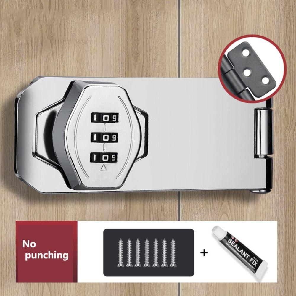 Easy To Install Rotary Hasp Locks Keyless Combination Password Lock Password Door Lock  Household
