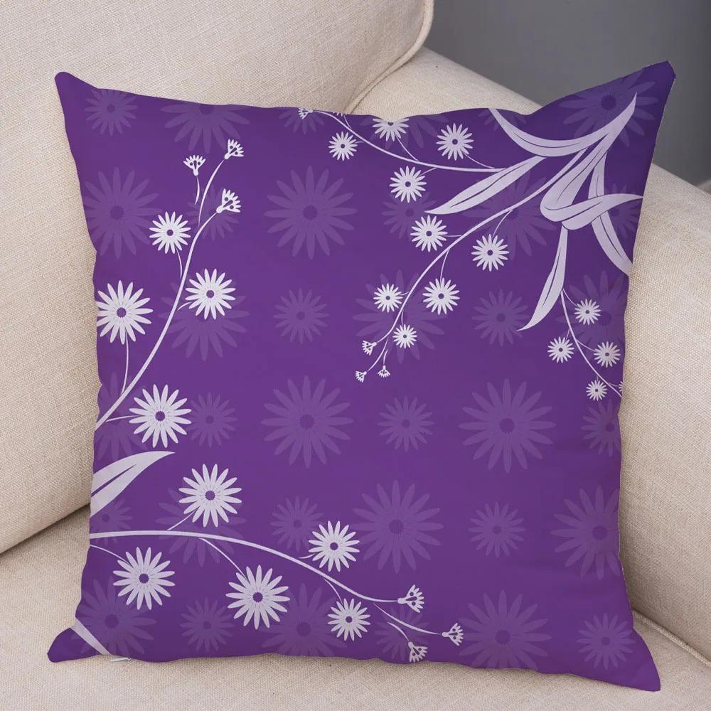 Taie d'Oreiller Décorative à Motif Floral, pour Salon, Bureau, Maison