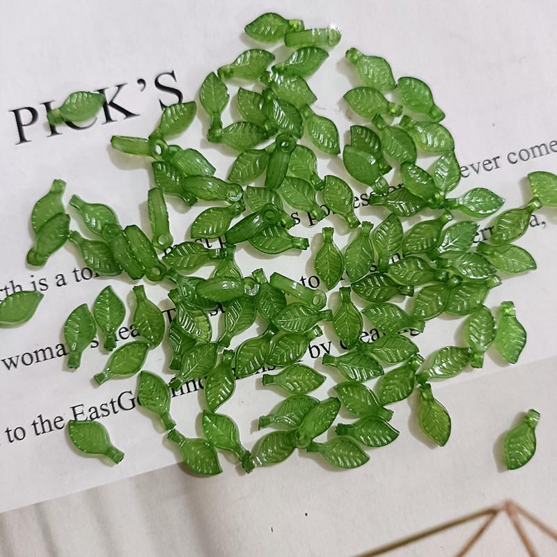 Acrylic Mini Grape Leaf Beaded String for DIY Jewelry Making: Bracelets & Necklaces