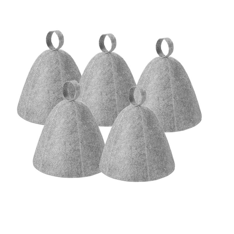 Sauna  Anti Heat Sauna Hat Thicken Wool Felt Shower Cap Hair Turban Quickly Towel Drying Towel Hats Sauna Bathroom Accessories