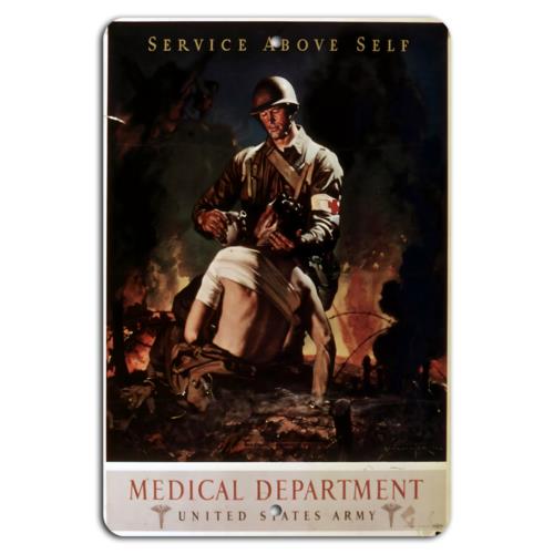 

Service Above Self US Army Medical Heroism Tribute SignAluminumtin sign 20x30cm（7.8x11.8inch）
