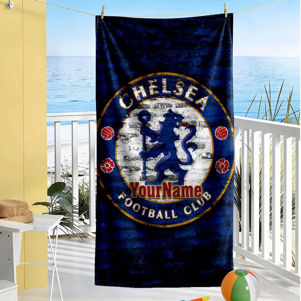 Chelsea Customizable Name Beach Towel High Absorbency & Quick-Dry Perfect for Traveling Yoga Camping and Swimming