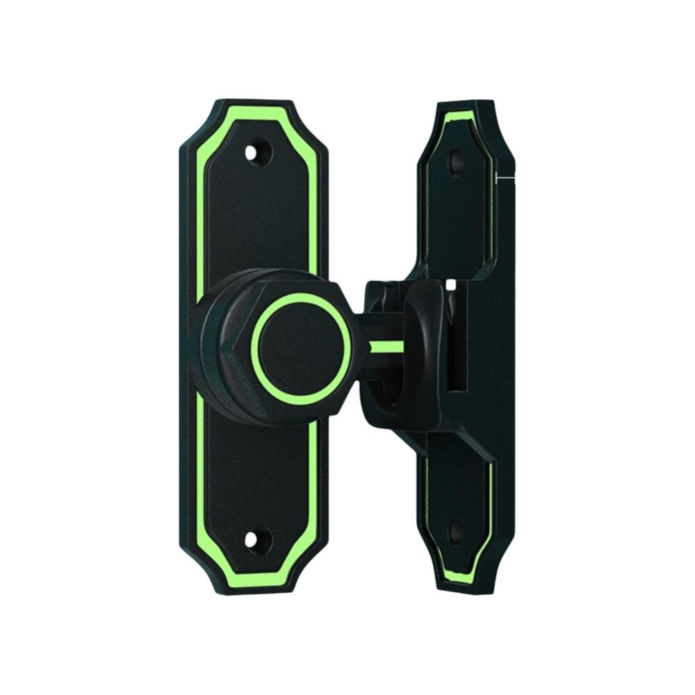 90 180 Degree Luminous Door Buckle Safety No- punching Door Catch Bolt Anti-theft Zinc Alloy Door Hasps Bathroom