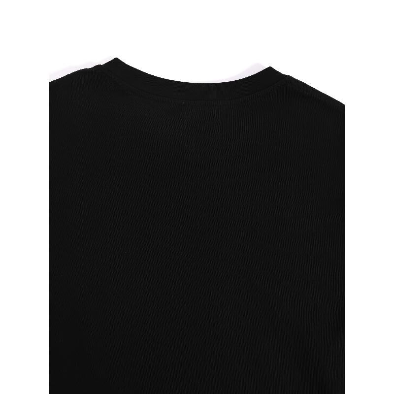 European Size Funny Six Seven Bruh Meme T-Shirt - Black with Neon Pink & Blue Graffiti Skeleton Dance Print, Casual Streetwear Tee for Parties