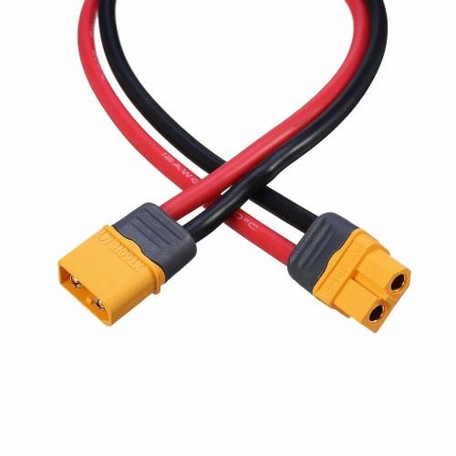 Boladge 2 Pairs XT-60 Connectors To XT60H Plug Male and Female Connectors with 15CM 12AWG Silicone Cable for RC LiPo Battery FPV Racing Drones
